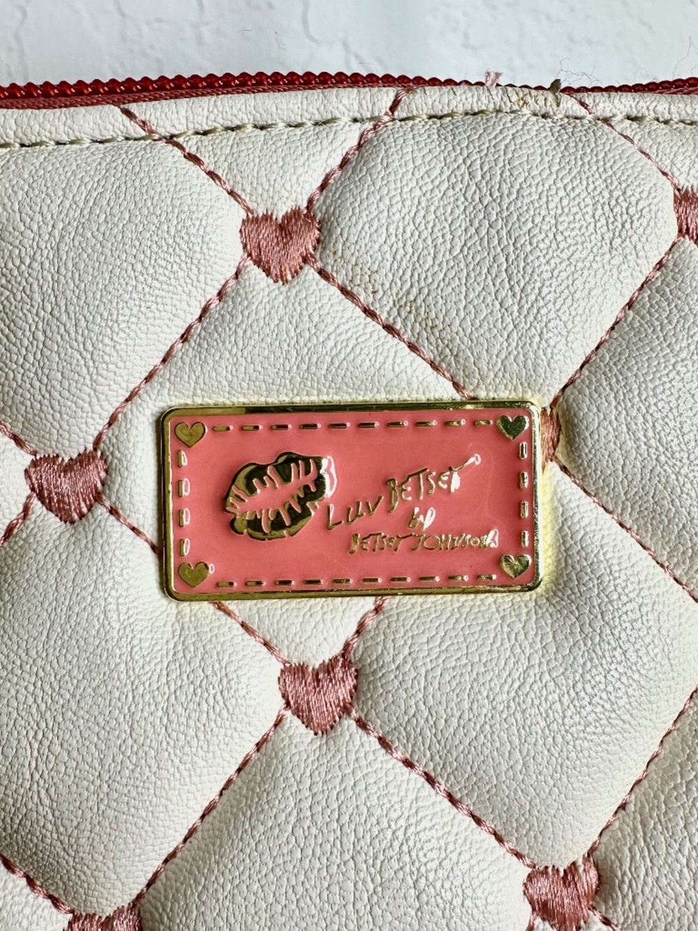 Luv Betsey by Betsey Johnson Faux Leather Quilted Satchel/ Handbag - Picture 4 of 16